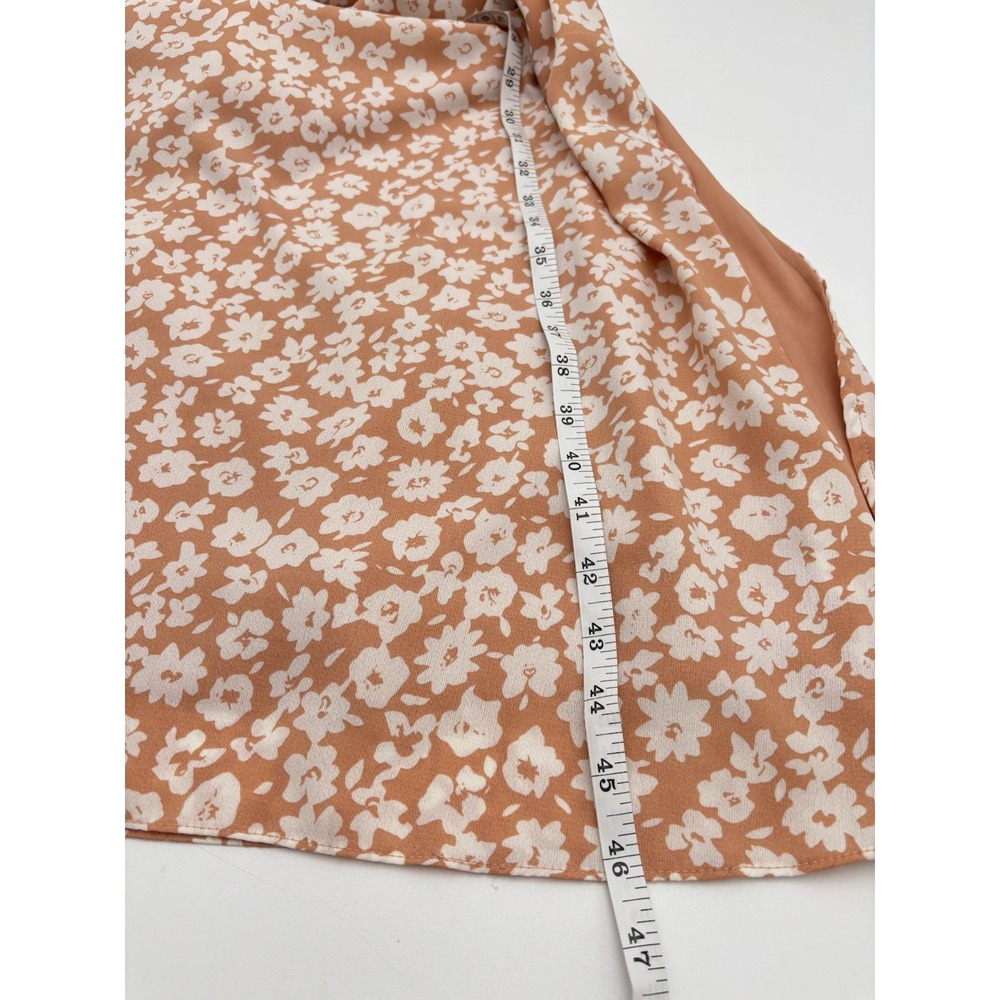 Lulus Crista Floral Maxi Dress S Rust Orange Button Front Cottagecore - Picture 8 of 10